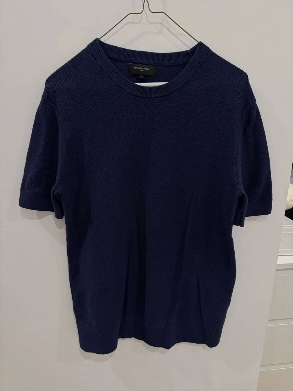 Banana Republic Men's Short-Sleeve Knit Tee - Navy Blue